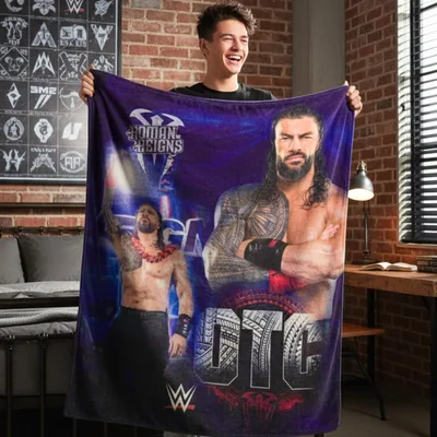 Wrestling Champions Duo Poster Blanket Roman Reigns G1G Logo Design