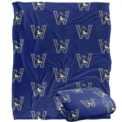 Repeat Logo Pattern Navy Blanket: Owl W Collegiate Design