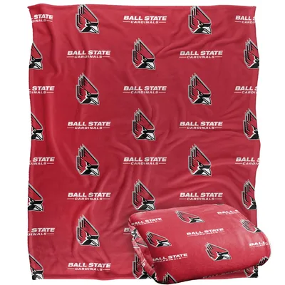 Repeat Logo Pattern Red Blanket No. 2