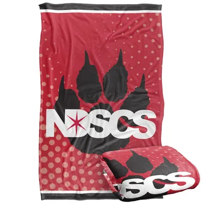 Red Paw Print Logo Blanket with NSCS Bear Track Design