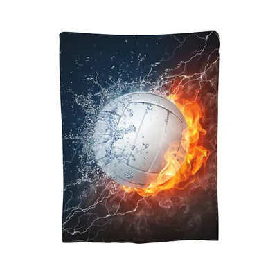 Fire and Ice Volleyball Blanket: