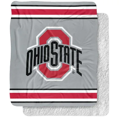 Gray Team Block Logo Blanket: Ohio State Block O Design