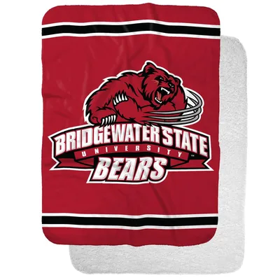 Bear Mascot on Red Blanket: Bridgewater State University Bears Design