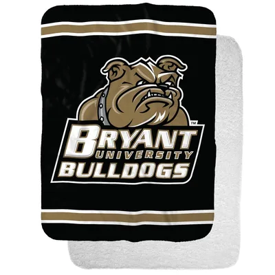 Bulldog Mascot on Black Blanket: Bryant University Team Spirit