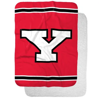 White Letter Y Blanket: Bold Red Collegiate Design with Black Stripes