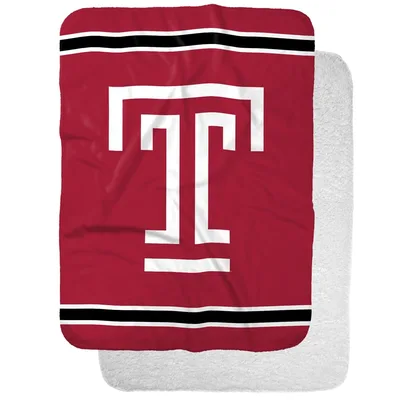 White Letter T Blanket: Maroon Collegiate Double T Design