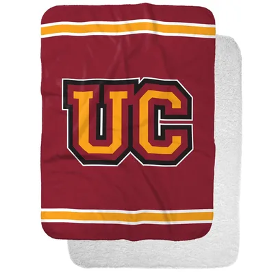 Gold Block Letters Blanket: UC Maroon and Gold Collegiate Design