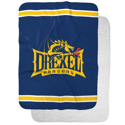Dragon Mascot on Navy Blanket: Drexel Dragons Team Spirit Design