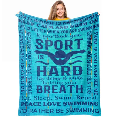Sport Is Hard Swimming Blanket for Pool Lovers and Team Members