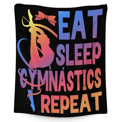 Eat Sleep Gymnastics Repeat Blanket for Dedicated Athletes