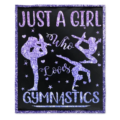 Just a Girl Blanket: Glittery Gymnastics Silhouettes for Cozy Days