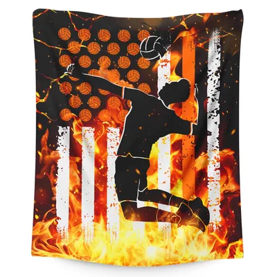 Volleyball Player on Flame Blanket