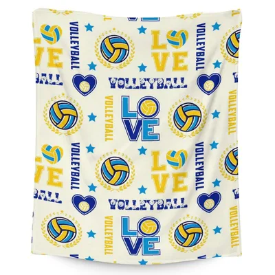 Volleyball Love Pattern Blanket: Sporty Volleyball Design for Fans