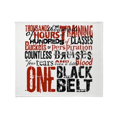 One Black Belt Motivation Blanket Celebrating Years of Training