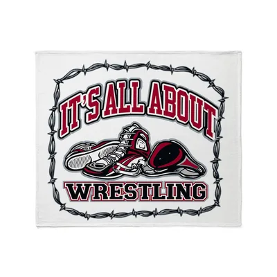 It's All About Wrestling Blanket: Mat Gear and Barbed Wire Design