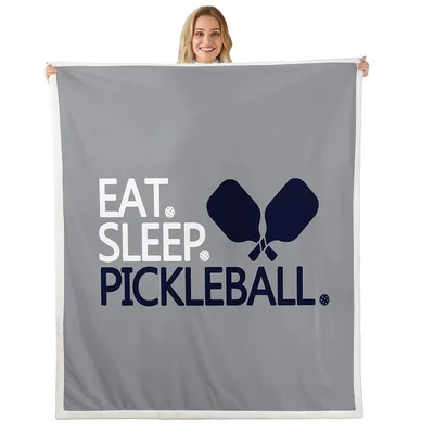Eat Sleep Pickleball Blanket for Court Lovers
