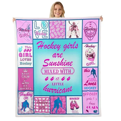Hockey Girls Are Sunshine Blanket: Puck-Loving Design
