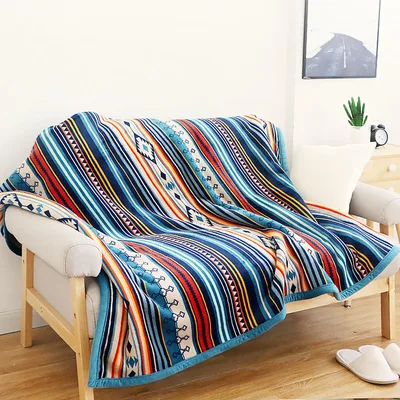 Southwestern Stripe Blanket for Cozy Western-Style Rooms