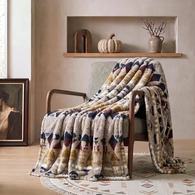 Tribal Pattern Blanket: Aztec Boho Geometric Design for Cozy Spaces