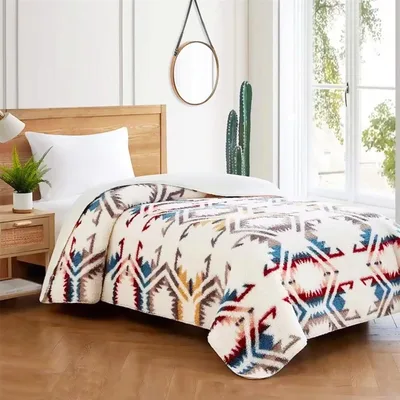 Geometric Pattern Blanket: Southwestern Aztec Design for Your Home