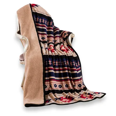 Southwest Tribal Stripe Pattern Blanket No. 2 for Western Home Decor