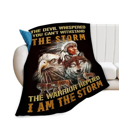 Warrior Blanket: The Devil Whispered You Can't Withstand The Storm