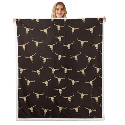 Longhorn Bull Skull Pattern Blanket No. 2