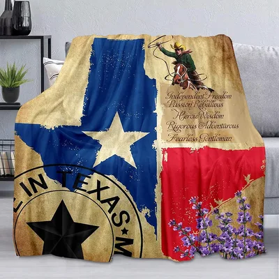 Texas Star Lavender Horse Blanket: Western Art with Cursive Values