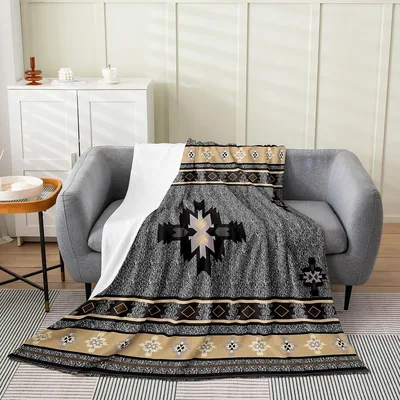 Southwestern Geometric Pattern Blanket No. 2: Tribal Cross Design