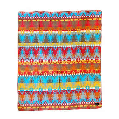 Southwestern Wigwam Pattern Blanket: Vibrant Geometric Tribal Design