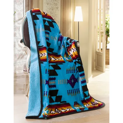 Navajo Aztec Pattern Blanket: Bold Geometric Southwestern Design
