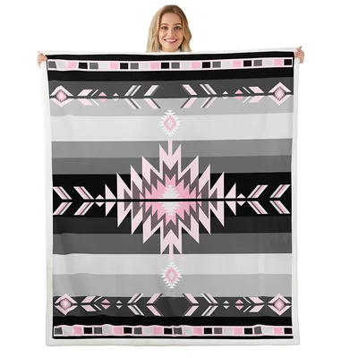 Southwest Tribal Stripe Pattern Blanket