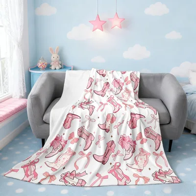 Cowgirl Boots and Bowknots Blanket