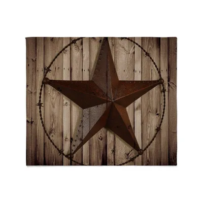Western Texas Star Rustic Blanket