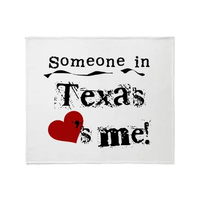 Someone in Texas Loves Blanket: Distressed Heart Design