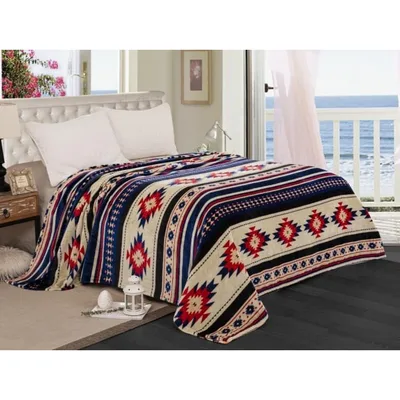 Aztec Tribal Stripes Pattern Blanket: Southwest Geometric Design