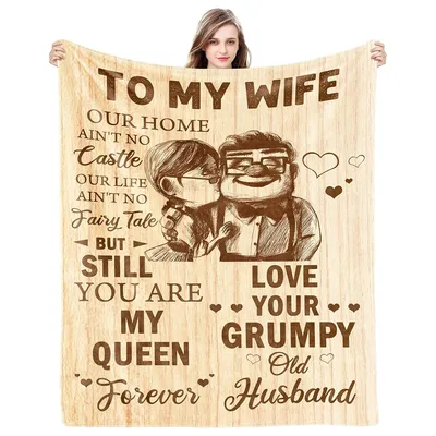 Grumpy Old Husband Blanket: A Love Note for Your Wife