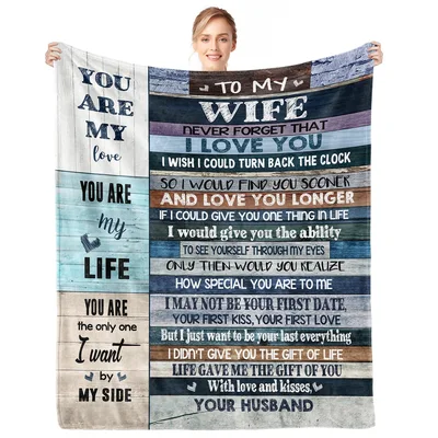 Husband to Wife Blanket: A Love Letter in Print