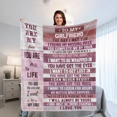 Girlfriend Blanket: You Are My Life Love Letter Design for Her