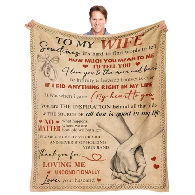 Wife Love Letter Hands Blanket: A Romantic Message from Husband
