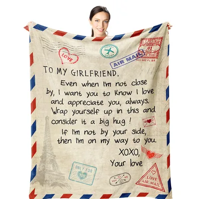 To My Girlfriend Air Blanket: A Vintage Love Letter Design