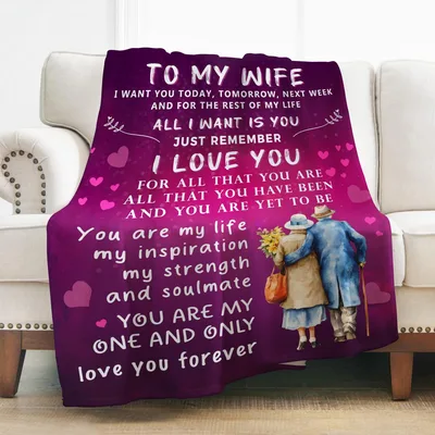 To My Wife Elderly Blanket: A Romantic Tribute to a Lifetime of Love