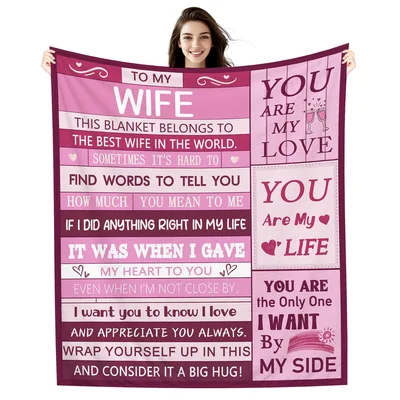 To My Wife Heartfelt Blanket: A Romantic Love Letter Design for Her