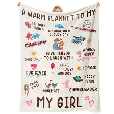 Girlfriend Romantic Blanket Celebrating Her as Soulmate and Sidekick