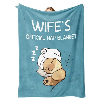 Wife Nap Sleeping Dog Blanket for Official Nap Time