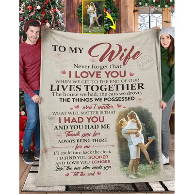 To My Wife I Love Blanket: A Romantic Quote Design for Her