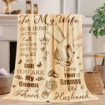 To My Wife Still Blanket features romantic song lyrics