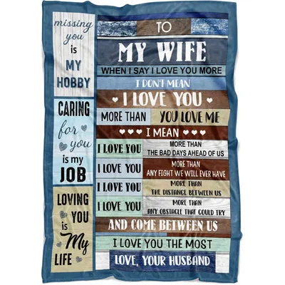 To My Wife Blanket: A Rustic Declaration of Unconditional Love